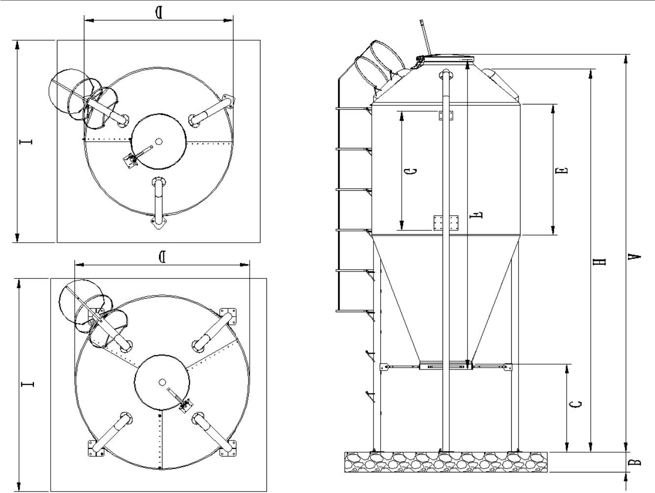 10MC玻璃钢料塔(6.0吨)(图1)